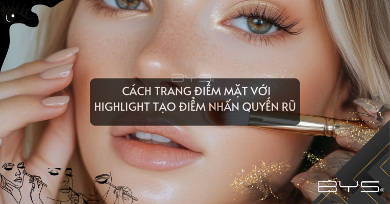 trang điểm mặt với highligh