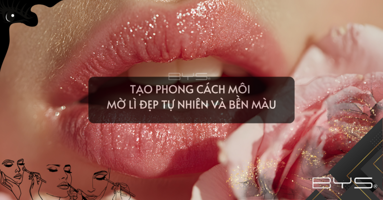 phong cách môi mờ lì